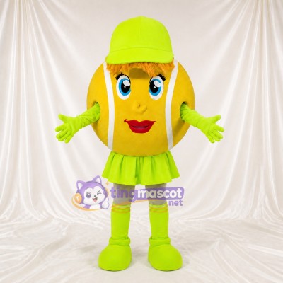 Tennis Ball Mascot Costume Full Body for Adults School Events