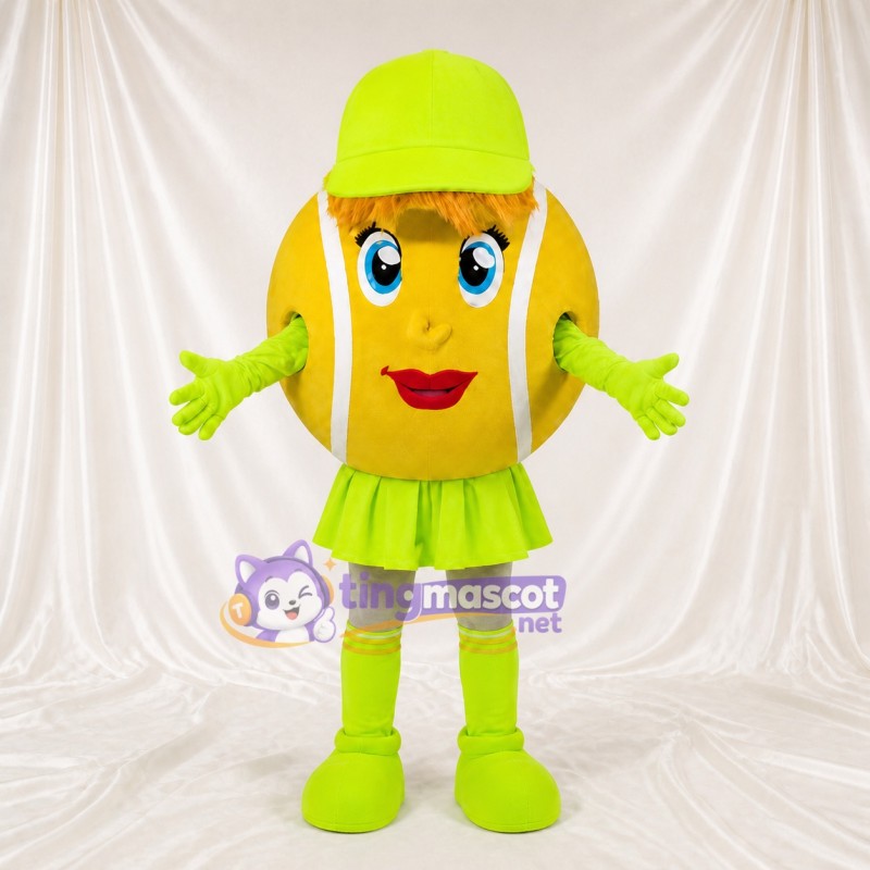 Tennis Ball Mascot Costume Full Body for Adults School Events