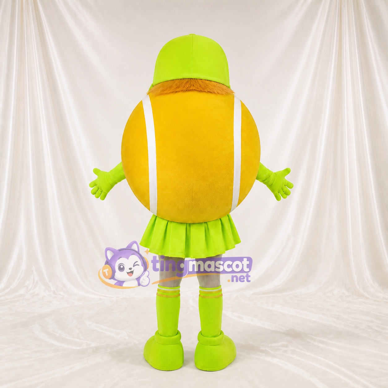 Tennis Ball Mascot Costume Full Body for Adults School Events Tennis Ball Mascot Costume Full Body for Adults School Events