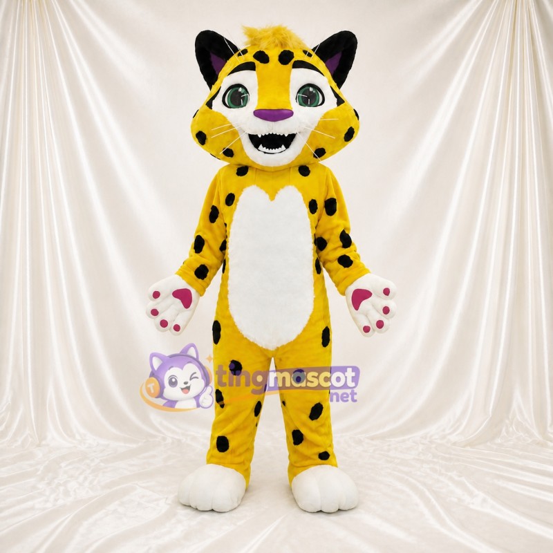 Léopard Jaune Costume de mascotte intégral pour adultes Événements sportifs