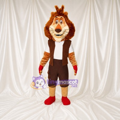 Lion Mascot Costume Full Body for Adults School Events