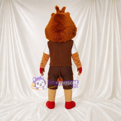 Lion Mascot Costume Full Body for Adults School Events