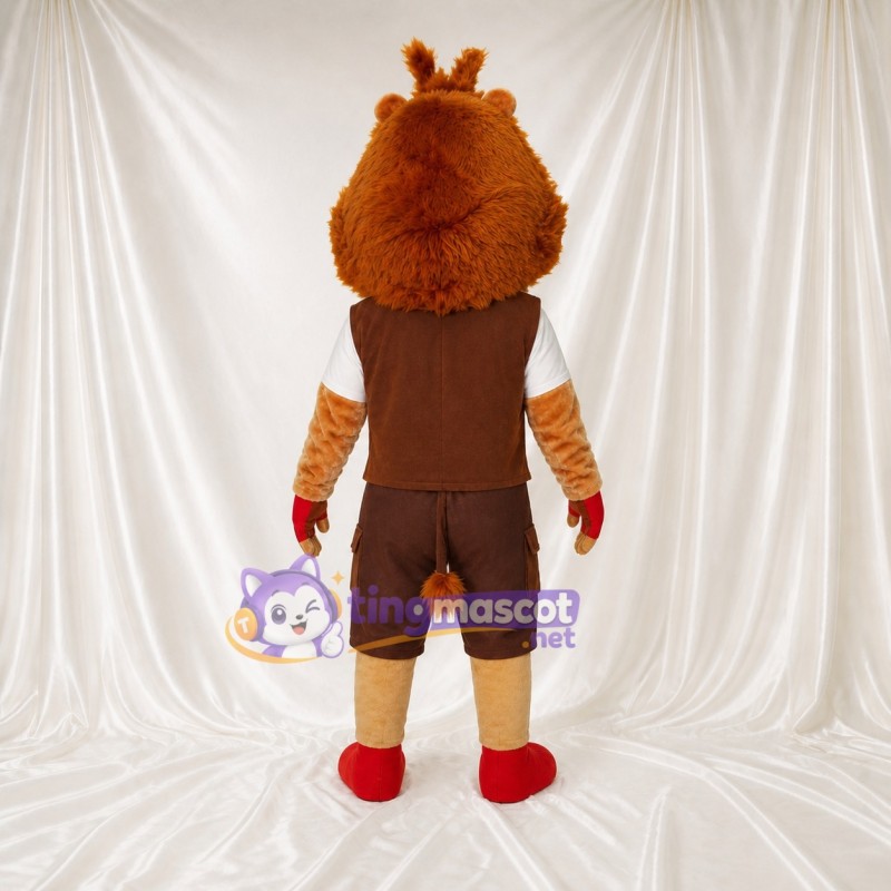 Lion Mascot Costume Full Body for Adults School Events