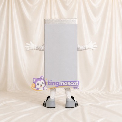 Silver Display Panel Mascot Costume Full Body for Adults Trade Shows