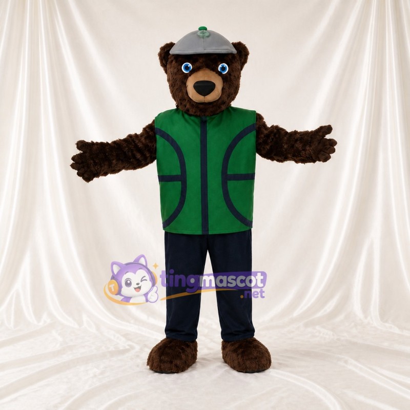 Ours à Gilet Costume de mascotte intégral pour adultes Événements scolaires