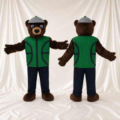 Ours à Gilet Costume de mascotte intégral pour adultes Événements scolaires