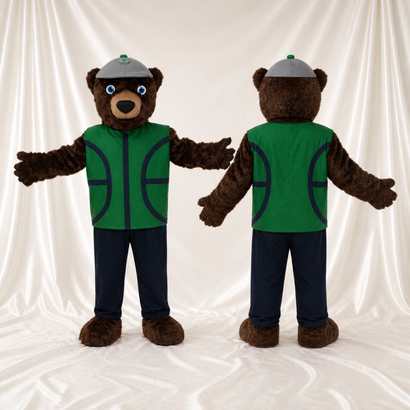Ours à Gilet Costume de mascotte intégral pour adultes Événements scolaires