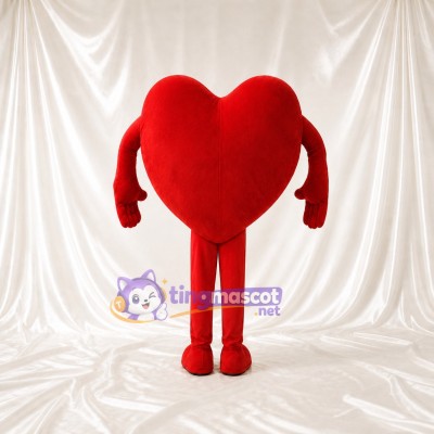 Red Heart Mascot Costume Full Body for Adults Charity Events