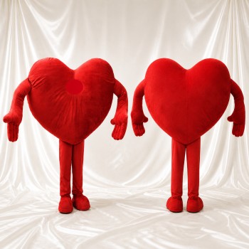 Cœur Rouge Costume de mascotte intégral pour adultes Événements caritatifs