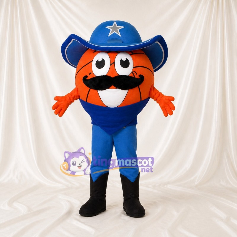 Cowboy de Basket ball Costume de mascotte intégral pour adultes Événements scolaires