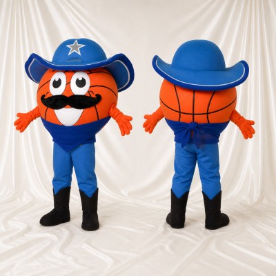 Cowboy de Basket ball Costume de mascotte intégral pour adultes Événements scolaires