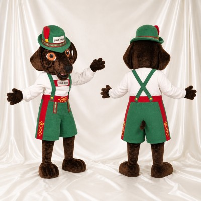 Brown Dog Mascot Costume Full Body for Adults Stage Events