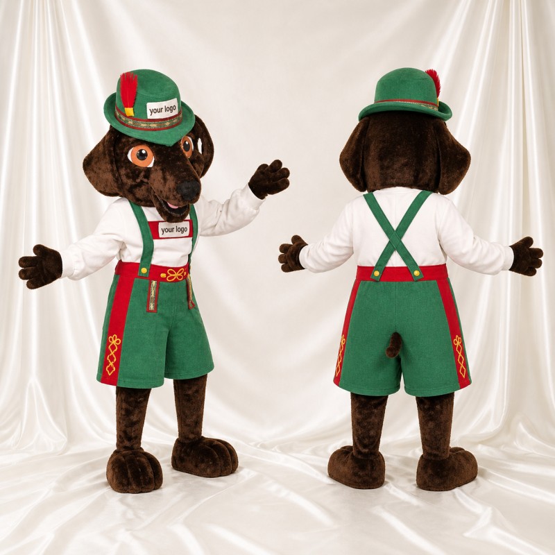 Brown Dog Mascot Costume Full Body for Adults Stage Events