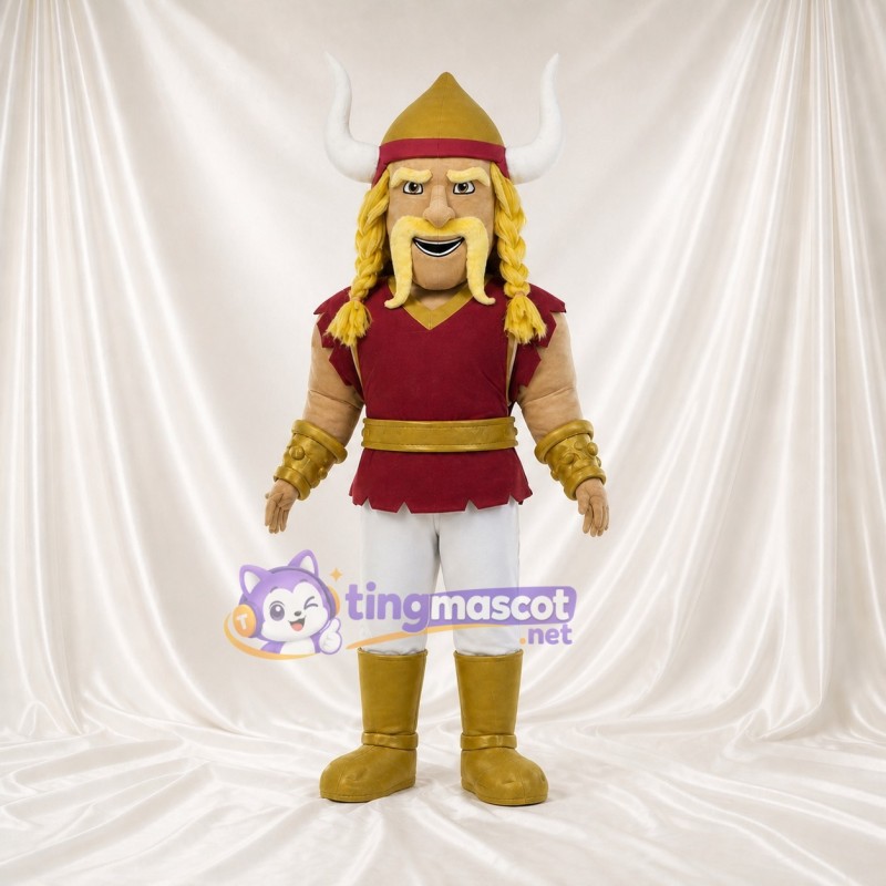 Viking Guerrier Costume de mascotte intégral pour adultes Musées