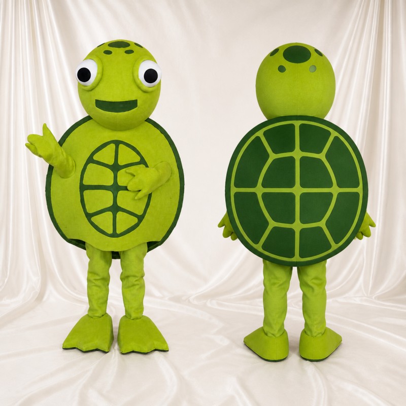 Lime Green Turtle Mascot Costume Full Body for Adults Aquariums