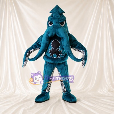 Teal Octopus Mascot Costume Full Body for Adults Aquariums