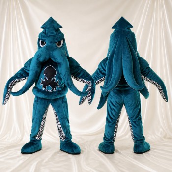 Teal Octopus Mascot Costume Full Body for Adults Aquariums