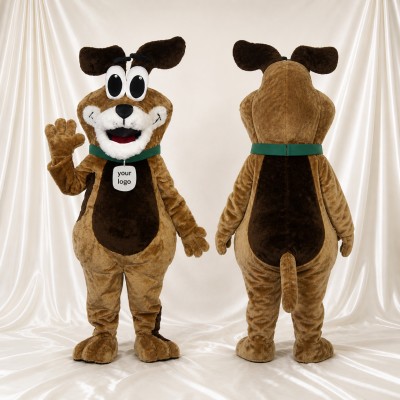Floppy Ears Dog Mascot Costume Full Body for Adults School Events