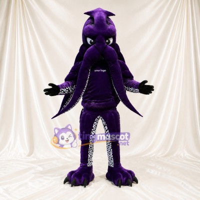 Purple Octopus Mascot Costume Full Body for Adults Aquariums