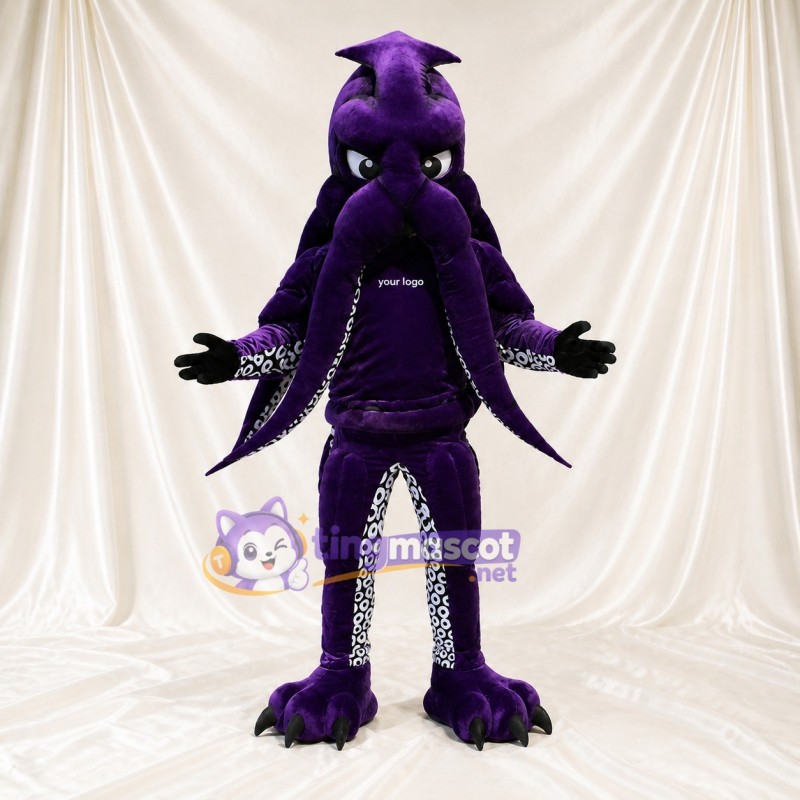 Purple Octopus Mascot Costume Full Body for Adults Aquariums