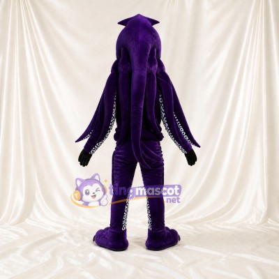 Purple Octopus Mascot Costume Full Body for Adults Aquariums