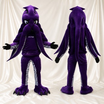 Purple Octopus Mascot Costume Full Body for Adults Aquariums