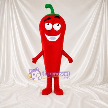 Piment Rouge Costume de mascotte intégral pour adultes Événements gastronomiques