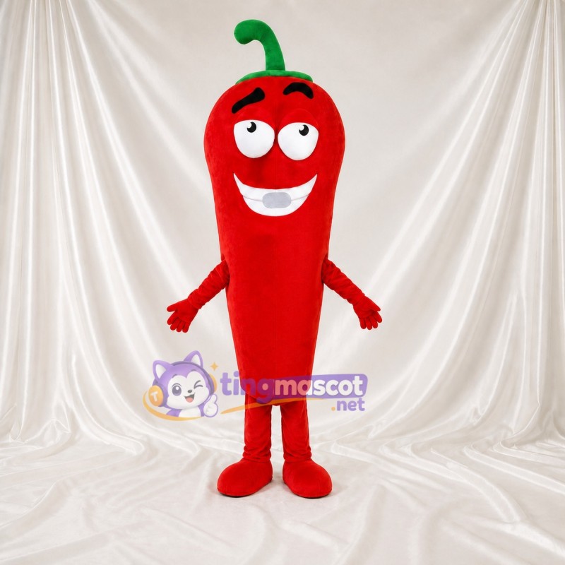 Red Chili Pepper Mascot Costume Full Body for Adults Food Events