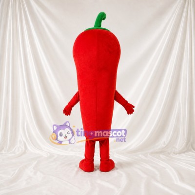 Red Chili Pepper Mascot Costume Full Body for Adults Food Events
