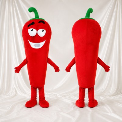 Red Chili Pepper Mascot Costume Full Body for Adults Food Events
