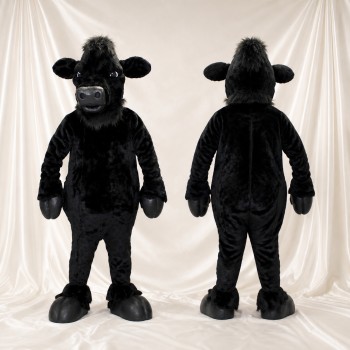 Taureau Noir Dense Costume de mascotte intégral pour adultes Événements sportifs