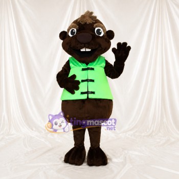Castor Brun Foncé Costume de mascotte intégral pour adultes Événements scolaires