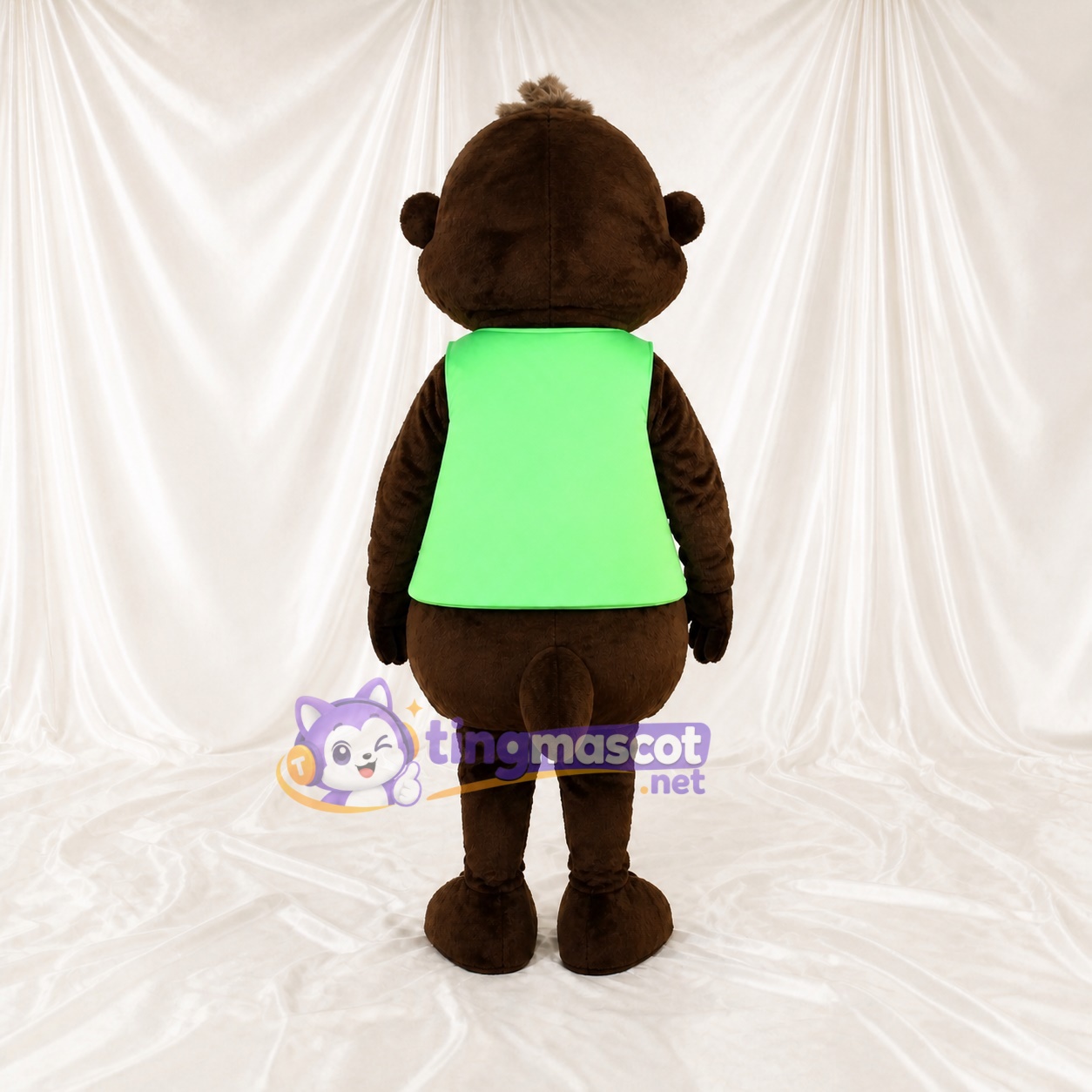 Castor Brun Foncé Costume de mascotte intégral pour adultes Événements scolaires Castor Brun Foncé Costume de mascotte intégral pour adultes Événements scolaires