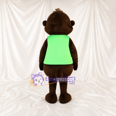 Castor Brun Foncé Costume de mascotte intégral pour adultes Événements scolaires