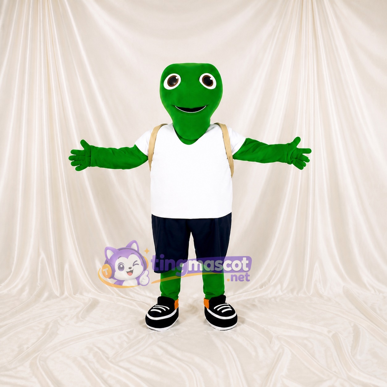 Detailed Tan Turtle Mascot Costume Full Body for Adults Aquariums Detailed Tan Turtle Mascot Costume Full Body for Adults Aquariums