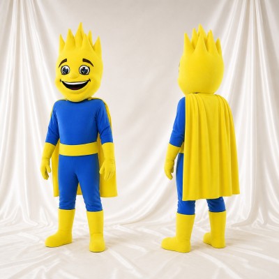 Flame Hero Mascot Costume Full Body for Adults Sports Events