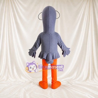 Gray Fly Mascot Costume Full Body for Adults School Events