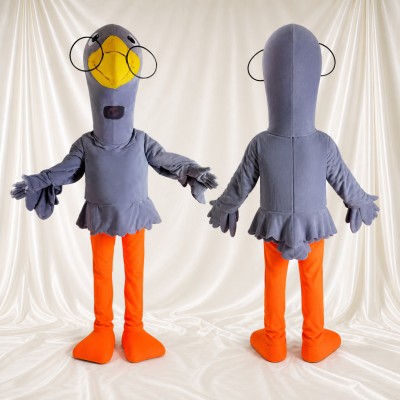 Gray Fly Mascot Costume Full Body for Adults School Events