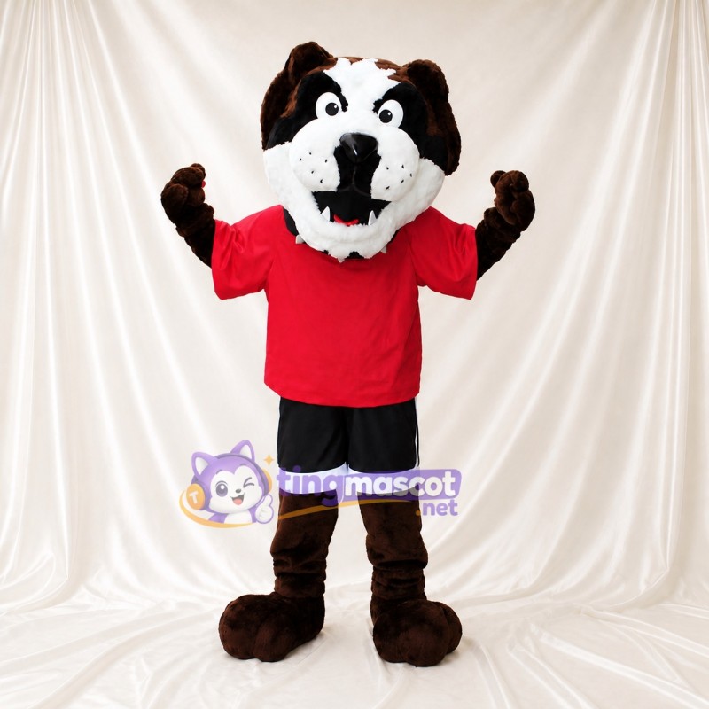 Two Tone Dog Mascot Costume Full Body for Adults Sports Events