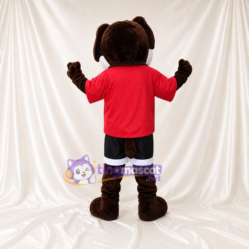 Two Tone Dog Mascot Costume Full Body for Adults Sports Events