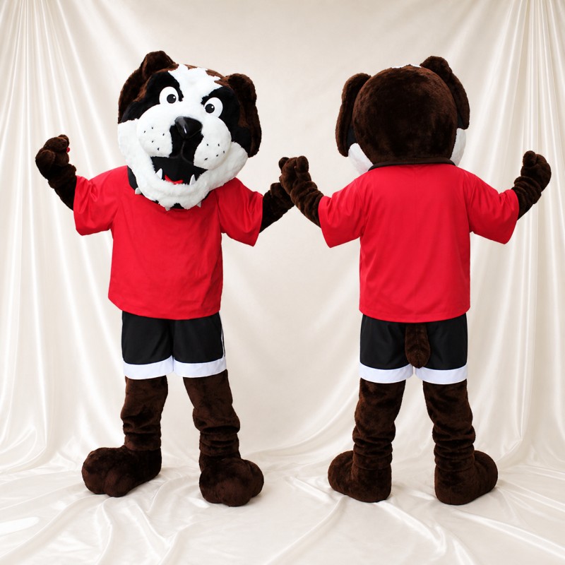Two Tone Dog Mascot Costume Full Body for Adults Sports Events