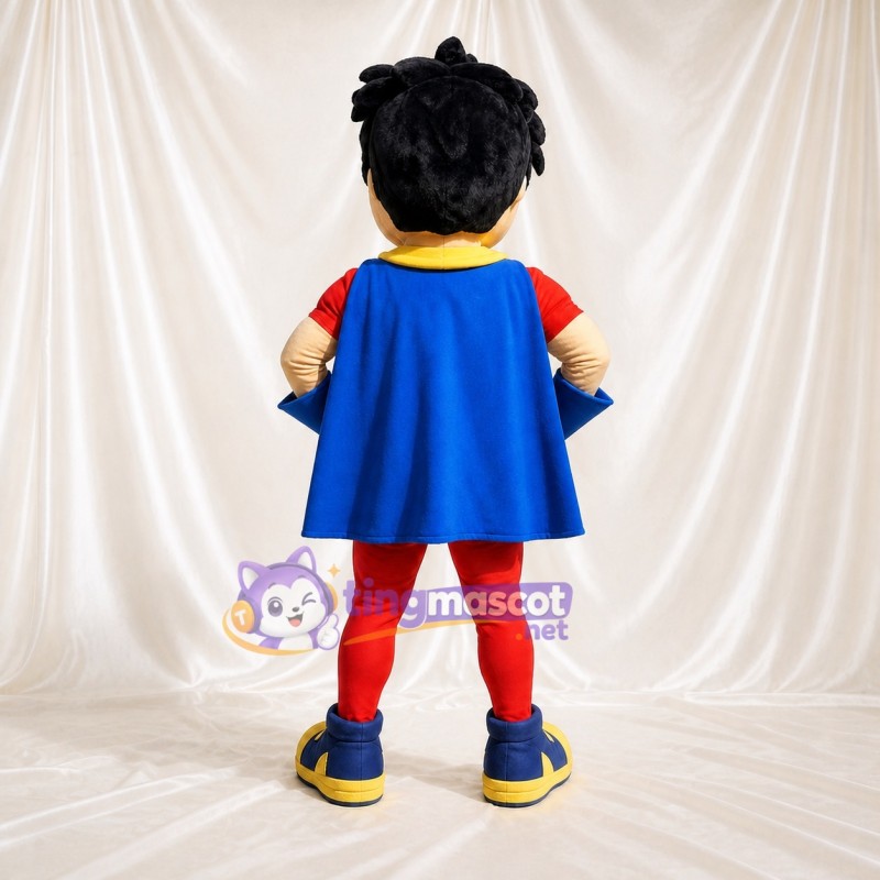 Garçon Super héros Costume de mascotte intégral pour adultes Événements sportifs