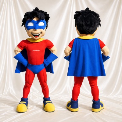 Garçon Super héros Costume de mascotte intégral pour adultes Événements sportifs