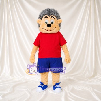 Gray Hedgehog Mascot Costume Full Body for Adults Sports Events