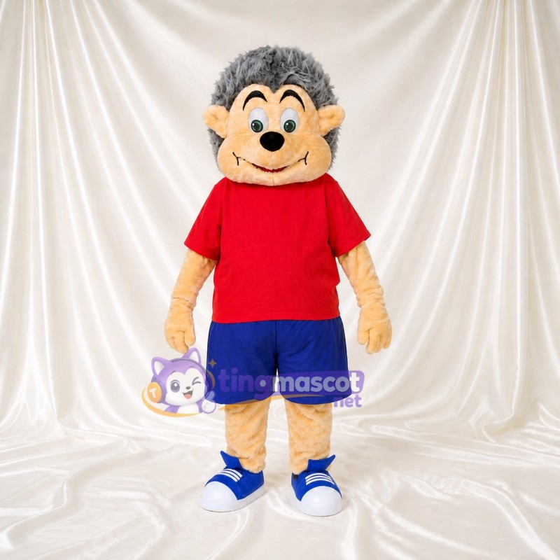 Gray Hedgehog Mascot Costume Full Body for Adults Sports Events