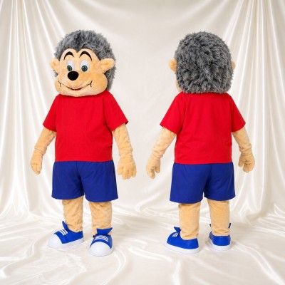 Gray Hedgehog Mascot Costume Full Body for Adults Sports Events