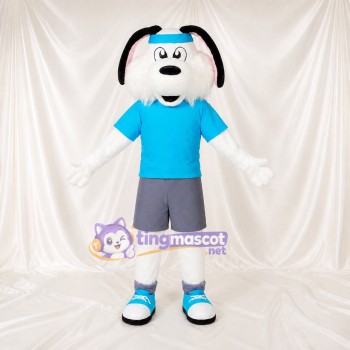 Long Chien Noir Costume de mascotte intégral pour adultes Événements scolaires