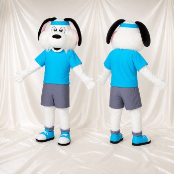 Long Chien Noir Costume de mascotte intégral pour adultes Événements scolaires
