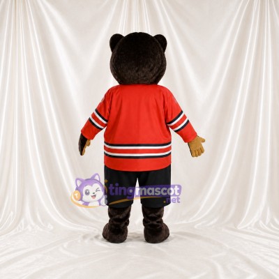 Dark Brown Bear Mascot Costume Full Body for Adults Sports Events
