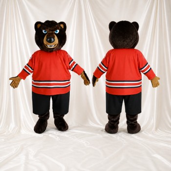 Ours Brun Foncé Costume de mascotte intégral pour adultes Événements sportifs